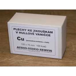 Plech Cu 100x75 mm 100 kusů Plech Cu 100x75 mm 100 kusů